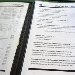 Csendes Társ Winebar & Garden Budapest - Étlap/itallap