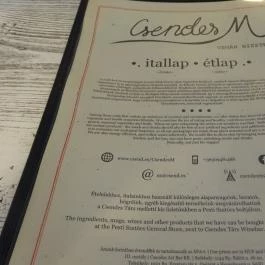 CsendesM Budapest - Étlap/itallap