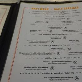 CsendesM Budapest - Étlap/itallap