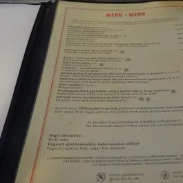 CsendesM Budapest - Étlap/itallap