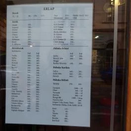 Csengődi Borozó Budapest - Étlap/itallap