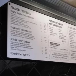 Cserpes Tejivó - Sütő utca Budapest - Étlap/itallap