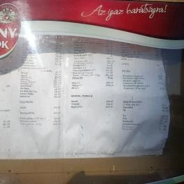 Csikó Borozó Lajosmizse - Étlap/itallap