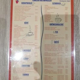 Csinszka Kultúrpresszó Budapest - Étlap/itallap