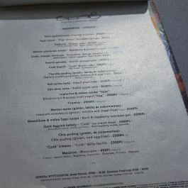 CSÓK Bisztró Budapest - Étlap/itallap