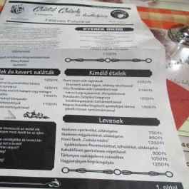Csülök Csárda Miskolc - Étlap/itallap