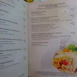 Cucina Olasz Étterem Budapest - Étlap/itallap