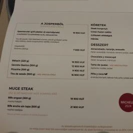 Cut & Barrel Budapest - Étlap/itallap