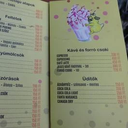 CutiePie Budapest - Étlap/itallap