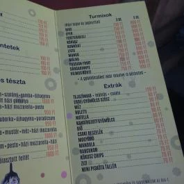 CutiePie Budapest - Étlap/itallap