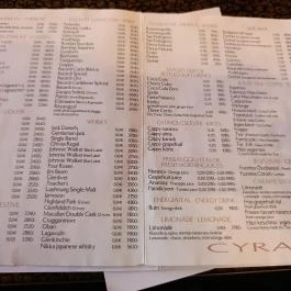 Cyrano Étterem, Budapest - Étlap/itallap