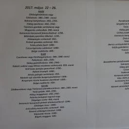 D15 Étterem - Deák Palota Budapest - Étlap/itallap