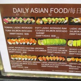 Daily Asian Food Sushi Bar & Restaurant Budapest - Étlap/itallap