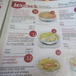 Dang Muoi Pho Bistro - Attila út Budapest - Étlap/itallap