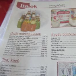 Dang Muoi Pho Bistro - Attila út Budapest - Étlap/itallap