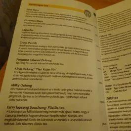 Darjeeling Indiai Teaház & Kávézó Budapest - Étlap/itallap