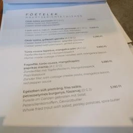 Deák Étterem Sopron - Étlap/itallap