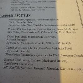 Deák St. Kitchen, Budapest - Étlap/itallap