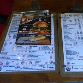 Deep Burger - Akácfa utca Budapest - Étlap/itallap