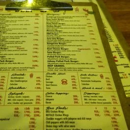 Deep Burger - Akácfa utca Budapest - Étlap/itallap