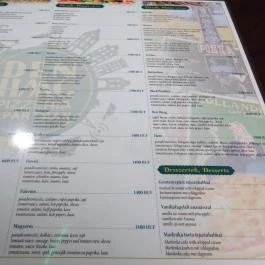 Den Haag Pizzéria, Budapest - Étlap/itallap