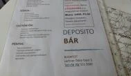Deposito Bar Budapest - Étlap/itallap