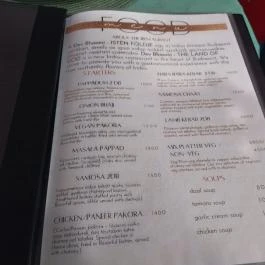 Devbhoomi Indian Restaurant Budapest - Étlap/itallap