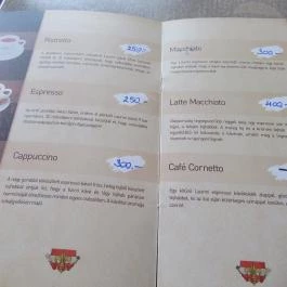 Diana Cukrászda, Edelény - Étlap/itallap