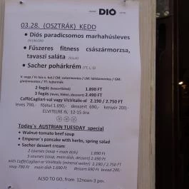 DIÓ delicate:cantine Budapest - Étlap/itallap