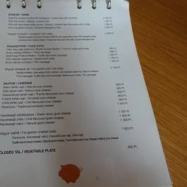 Divin Porcello - A Sonka Bár Budapest - Étlap/itallap