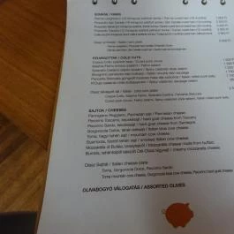 Divin Porcello - A Sonka Bár Budapest - Étlap/itallap