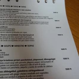 Divin Porcello - A Sonka Bár Budapest - Étlap/itallap