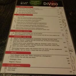 DiVino - Gozsdu Udvar Budapest - Étlap/itallap