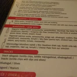 DiVino - Gozsdu Udvar Budapest - Étlap/itallap