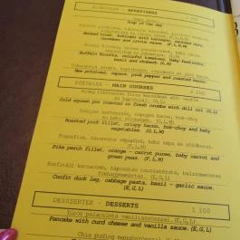 DNB Budapest, Budapest - Étlap/itallap