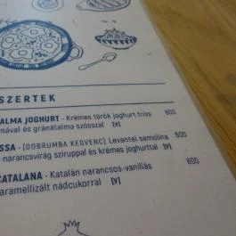 Dobrumba Budapest - Étlap/itallap