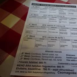 Dödölle Kisvendéglő Nagykanizsa - Étlap/itallap