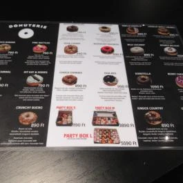 Donuterie Budapest - Étlap/itallap