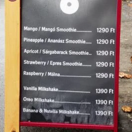 Donuterie Budapest - Étlap/itallap