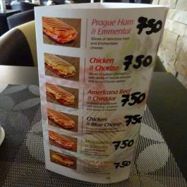 Dori's Lunchroom Budapest - Étlap/itallap