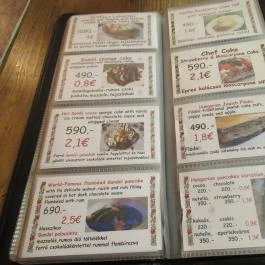 Drum Cafe Langosh & Gulash Bar Budapest - Étlap/itallap