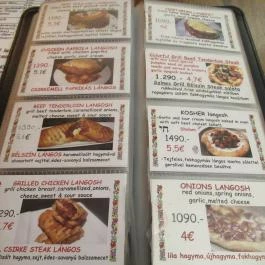 Drum Cafe Langosh & Gulash Bar Budapest - Étlap/itallap