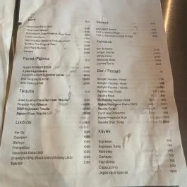 Dugattyús Budapest - Étlap/itallap