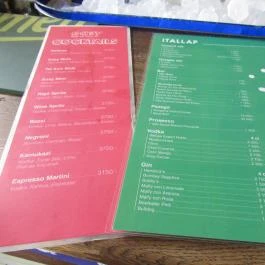 EASY Art Space, Budapest - Étlap/itallap