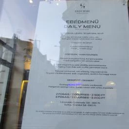 Easy Wine Budapest - Étlap/itallap