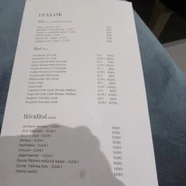 Eber Desszert Budapest - Étlap/itallap