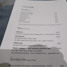 Eber Desszert Budapest - Étlap/itallap