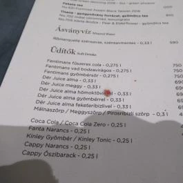 Eber Desszert Budapest - Étlap/itallap