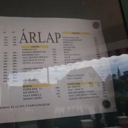 Édenkert Presszó, Csabrendek - Étlap/itallap