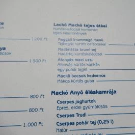 Édes Mackó Kürtőskalács-Cukrászda Budapest - Étlap/itallap